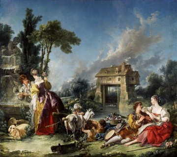  Love Painting - Fountain of Love Francois Boucher